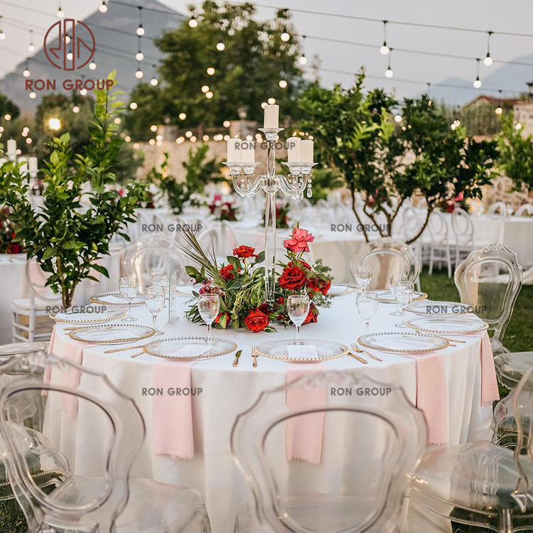 White Cross Back Wedding Chair with Cushion for Outdoor Garden Banquet Reception