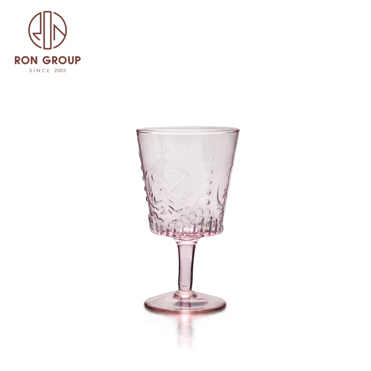 chinese manufacturer european style luxury upscale crystal rose pink glass cup