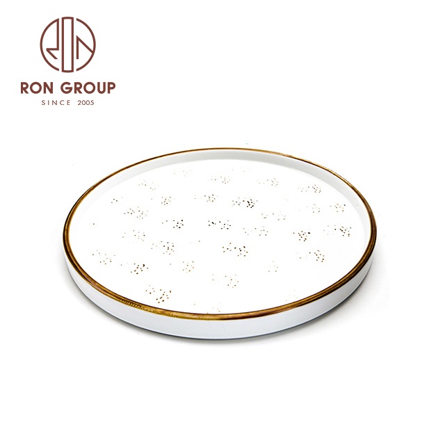 cheap classic flat porcelain dinner western snack plates handmade custom color ceramic plate for wedding