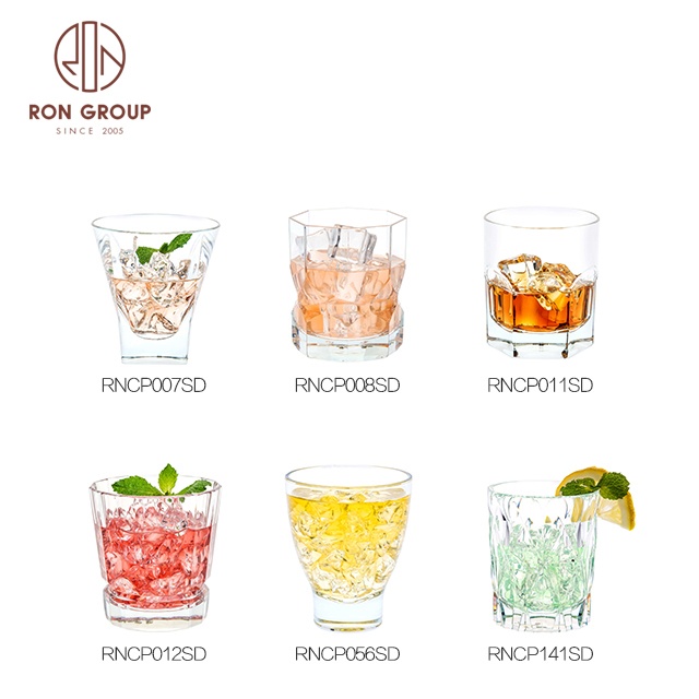 Unbreakable OEM Reusable Wedding Stemless Drinkware Champagne Flutes Toasting Cocktail Beer Juice Clear Wine PC Plastic Wine Cup
