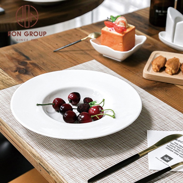 Wholesale Cheap Price Custom Restaurant Hotel Catering Dinnerware Dishware White Dinner Dishes Sets Bulk Crockery Ceramic Plates