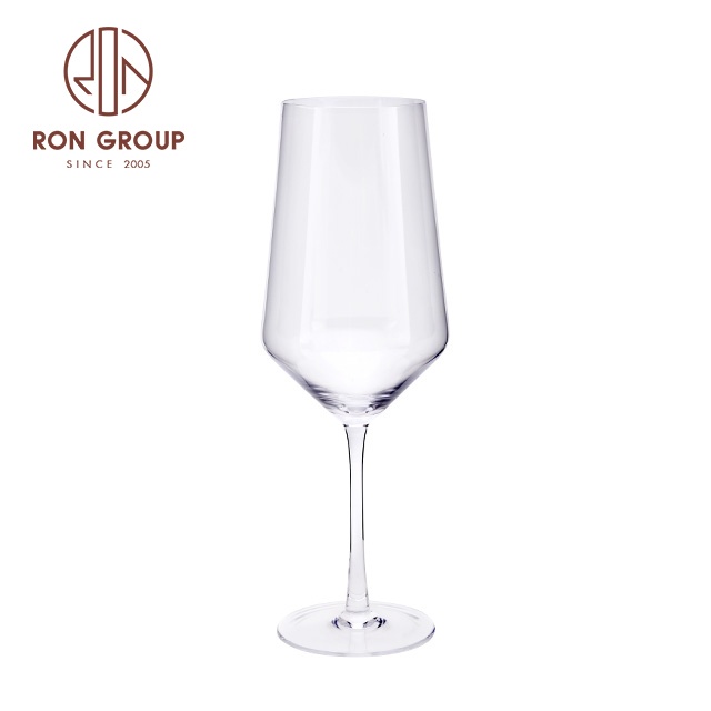 Factory Price Custom Logo High Quality Unbreakable Long Stem Clear Cup Goblet Red Wine Glass for Restaurant Wedding Banquet