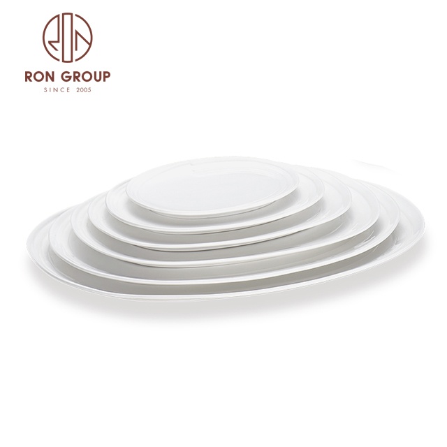 2023 New Product Wedding Hotel Catering Restaurant Dinnerware Tableware Stoneware White Dinner Dessert Porcelain Ceramic Plates