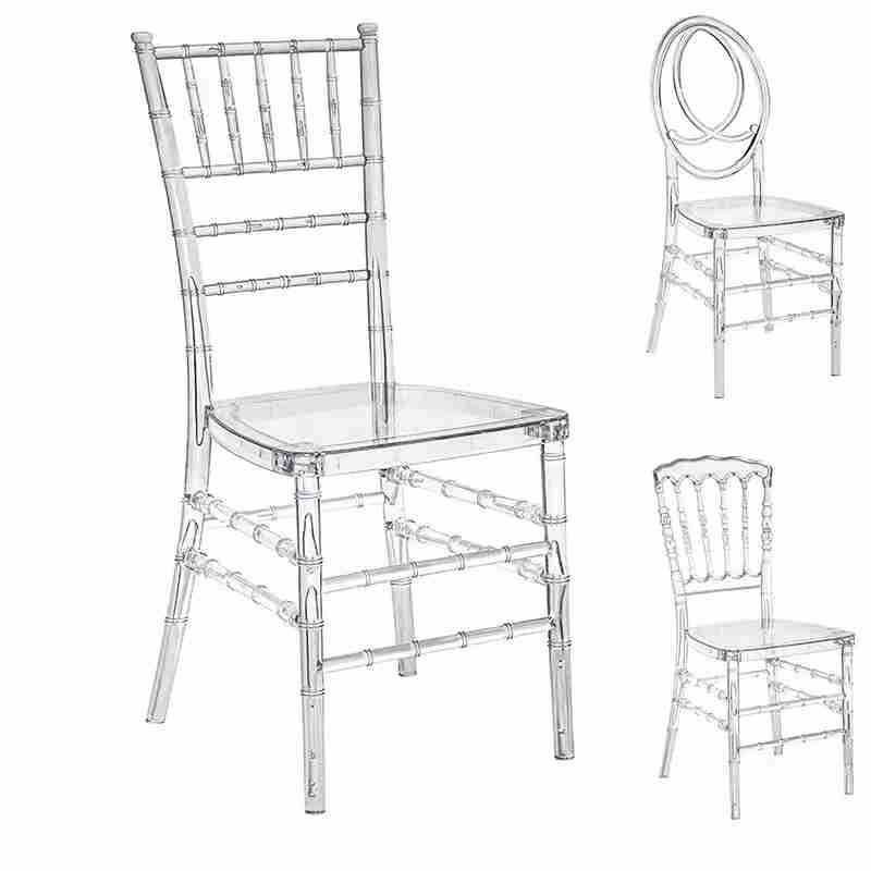 wholesale acrylic party chairs transparent clear plastic party supplies chavari chairs wedding banqueting chairs from china