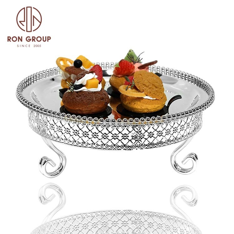 Birthday Cake Stand Metal Cup silver Display Round Plate Tray Pans cylinder Luxury Crystal Decorating Tools Wedding Cake Stand