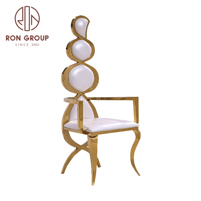 Manufacturing 2021 popular banquet furniture fancy crystal stainless steel oval back chairs for gold trimmed wedding chairs