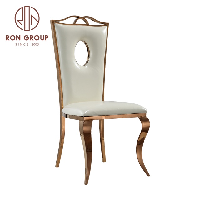 One Stop Solution Commercial Rent Guest Hotel Party Events Banquet Furniture Supplies Stainless Steel Frame Bows Wedding Chairs