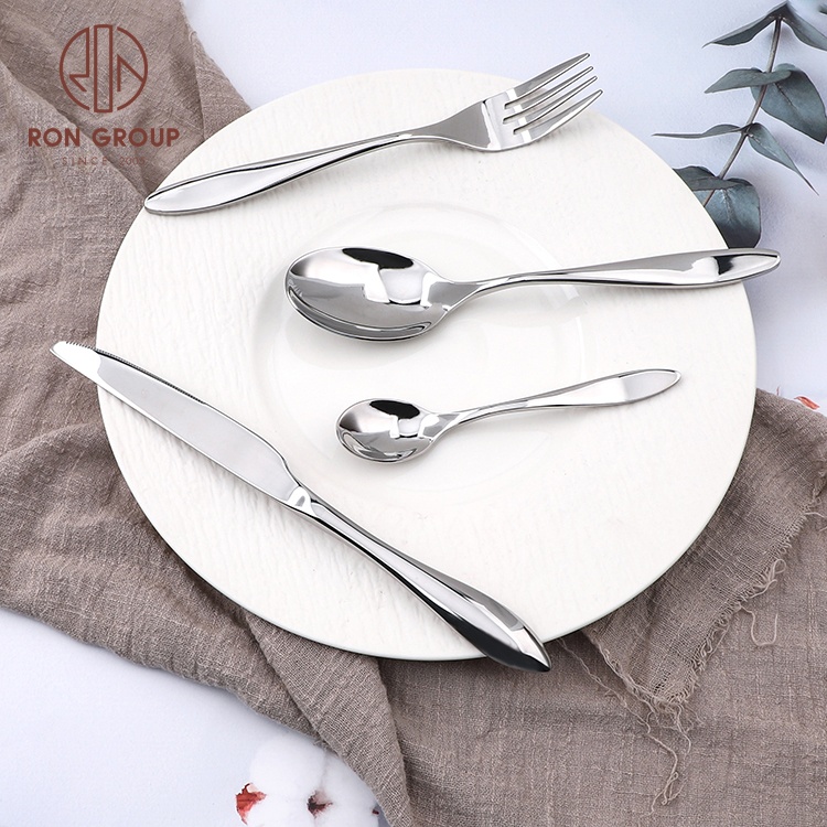 Elegance modern design restaurant flatware for wedding silverware food safe spoons forks knives stainless steel cutlery set