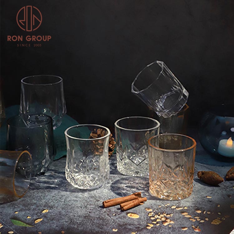 Hotel Wedding Party Pretty Goods Selling Cooling Stones Diamond Unbreakable Cup Sets Crystal Wine Glasses Bar Party Whisky Glass