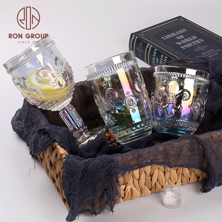 Vintage Tritan Wedding Goblet & Stemless Cup Set — Large Unbreakable Drinkware for Banquets