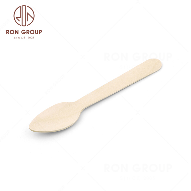 Wholesale cheap price high quality hotel restaurant cafe Birch disposable tableware spoon