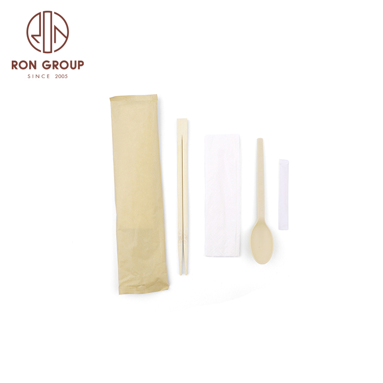 Wholesale popular cheap price hotel restaurant fast food cafe simple high quality disposable cornstarch cutlery set