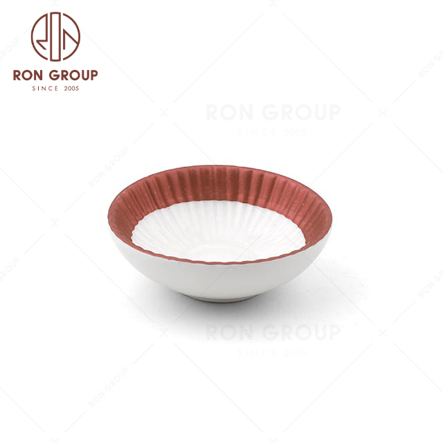 Hot sale wedding restaurant luxury exquisite rose gold Plum blossom sauce seasoning dish Ceramic dish