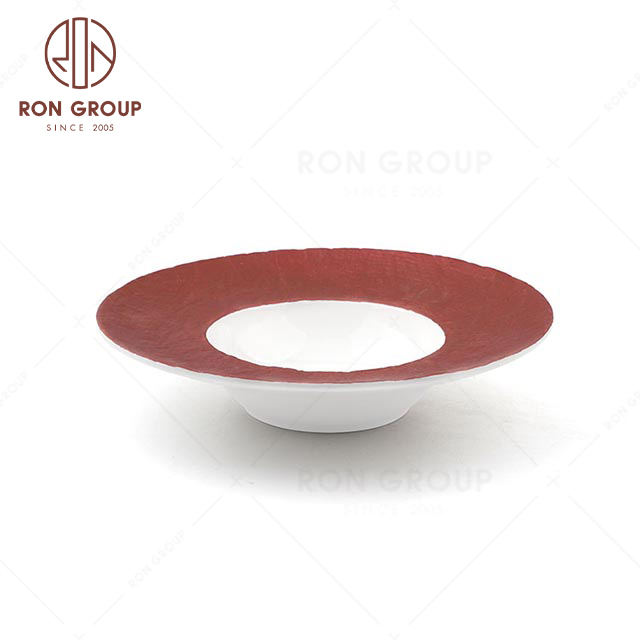 Hot sale wedding banquet tableware soup bowl Thousand rock stone straw hat ceramic bowl