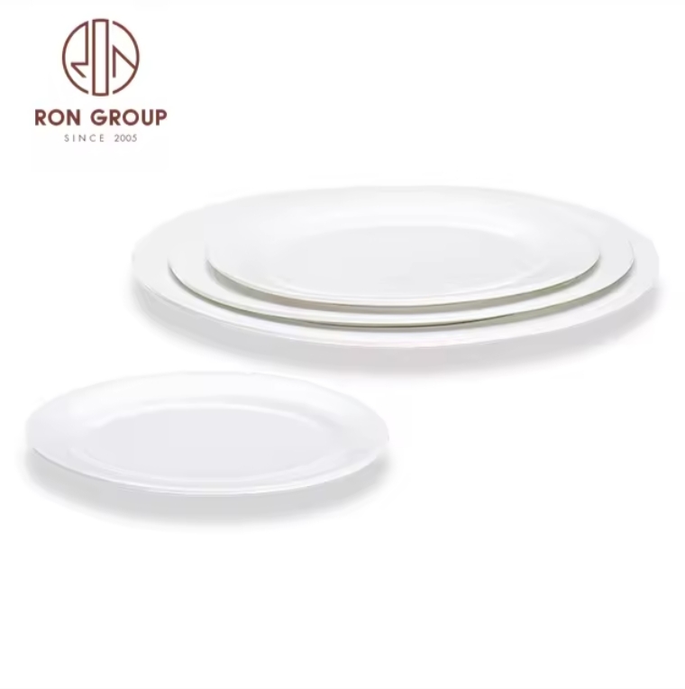 7 Inch White Bone China Serving Plate for Catering & Restaurant Use
