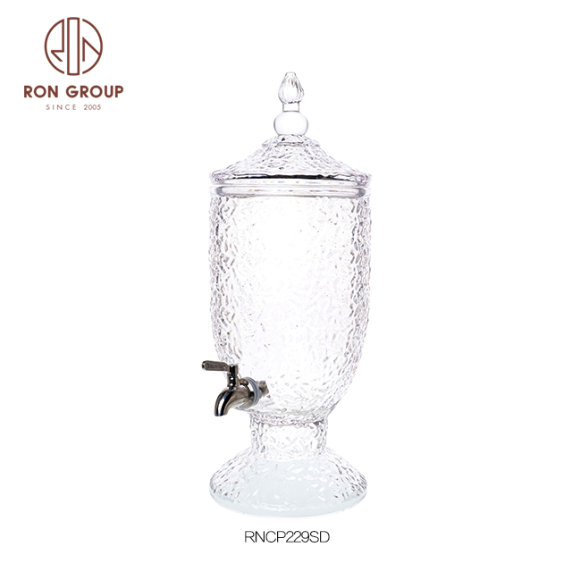Commercial Coin-Operated Cold Drink Dispenser with 2-Gallon Glass Tank for Bars & Hotels